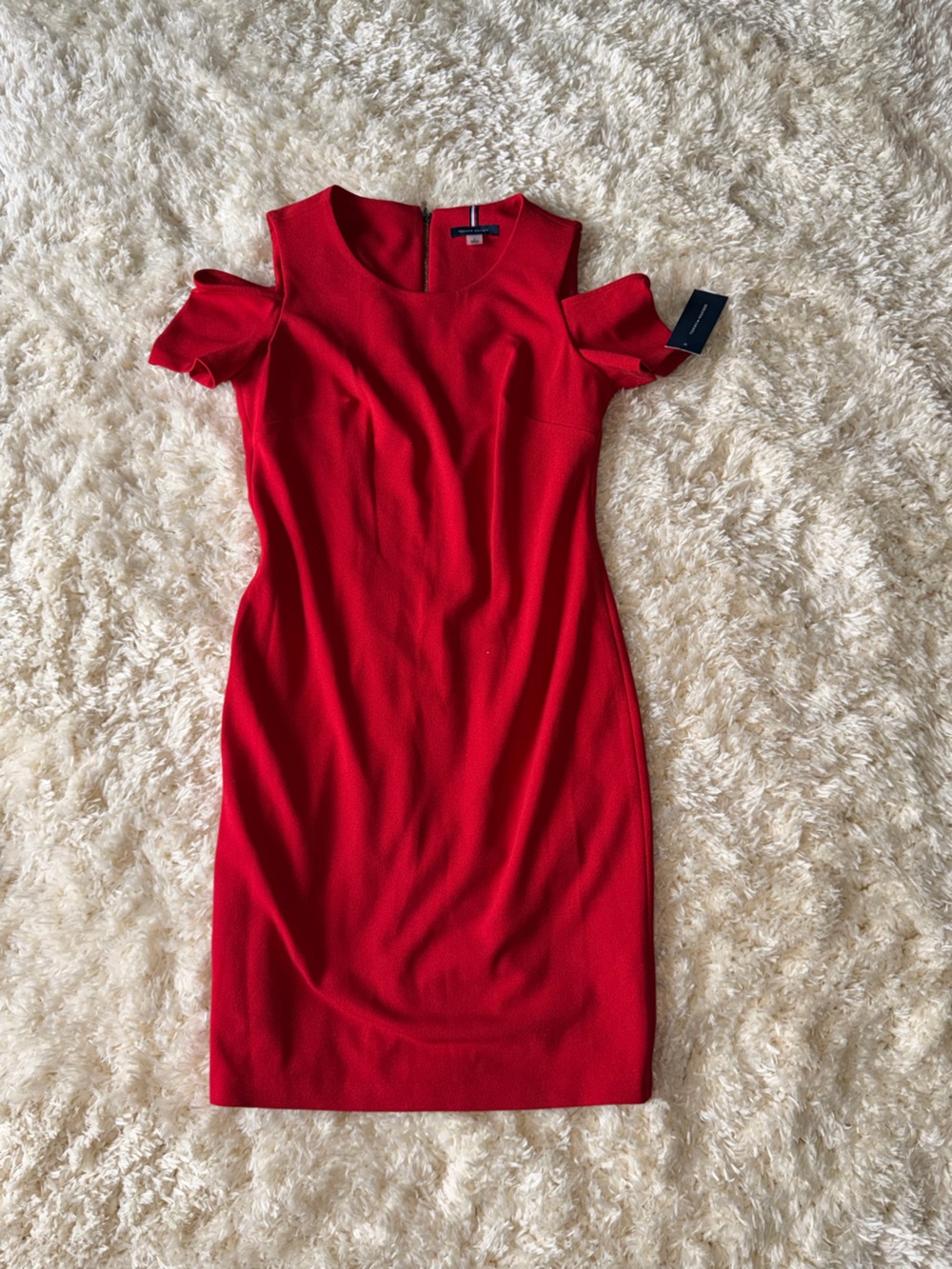 Tommy Hilfiger Red One-Shoulder Sheath Dress